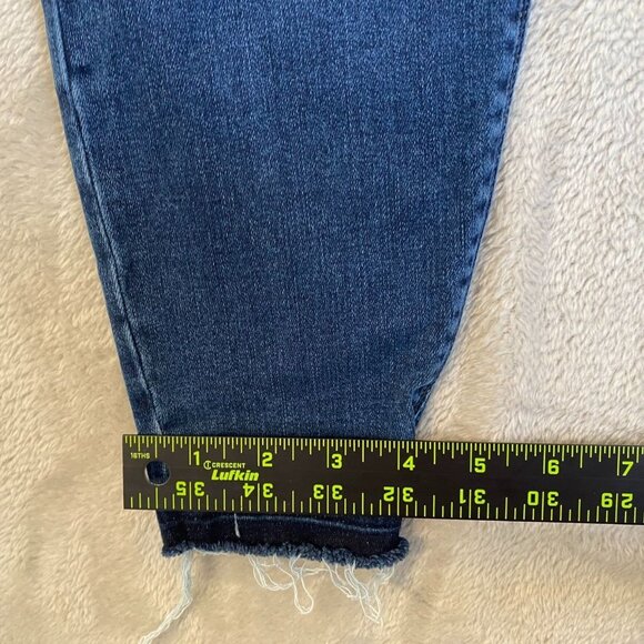 Spanx Women's Jeans Large Distressed Denim Skinny With Frayed Hem - Picture 6 of 16